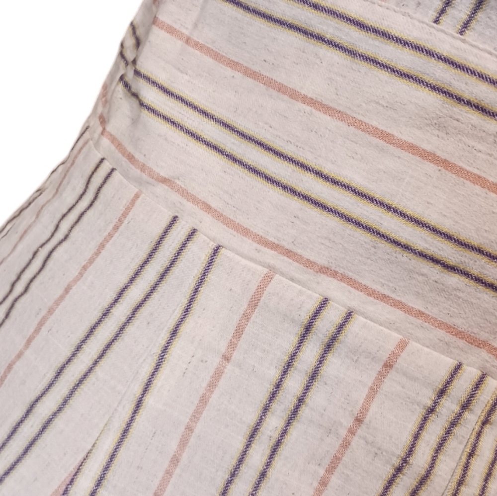 Bershka Striped Tie Front Keyhole Shorts Romper - Picture 8 of 12